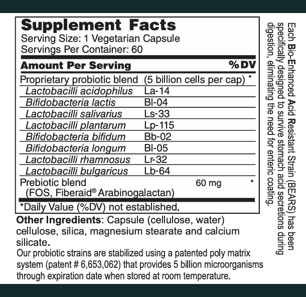 Probiotic Daily 5 Billion Cells 60 Caps
