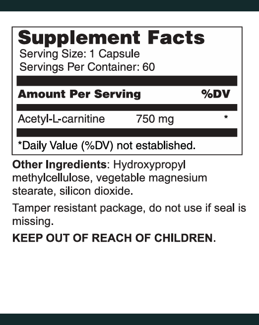Acetyl-L-Carnitine 750 mg