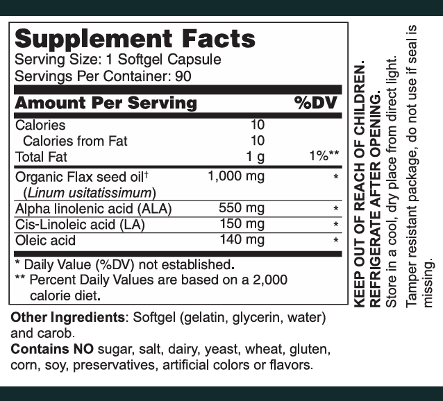 Flax Seed Oil 1000 mg