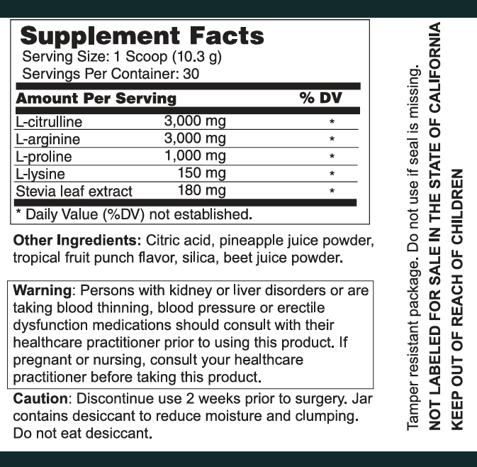 Nitric Oxide Formula