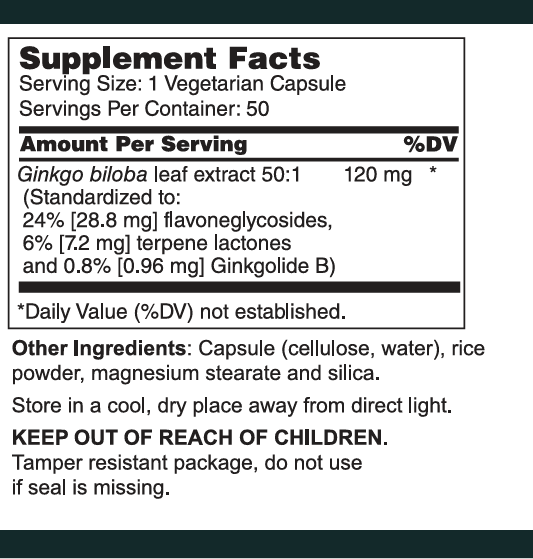 Ginkgo Biloba 120 mg