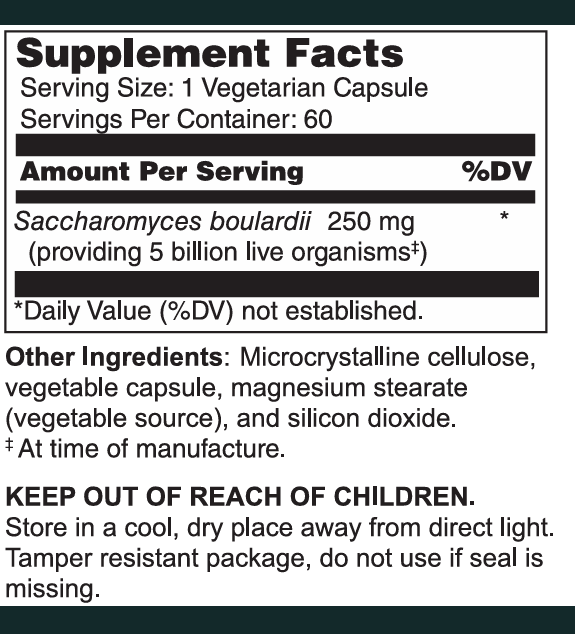 Saccharomyces Boulardii 250 mg