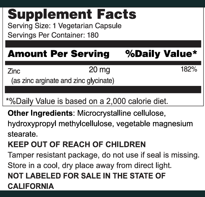 Zinc Chelate 20 mg