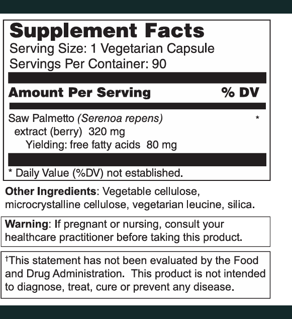 Saw Palmetto 320 mg Standardized