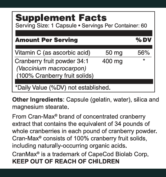 Cranberry 400 mg with Vitamin C
