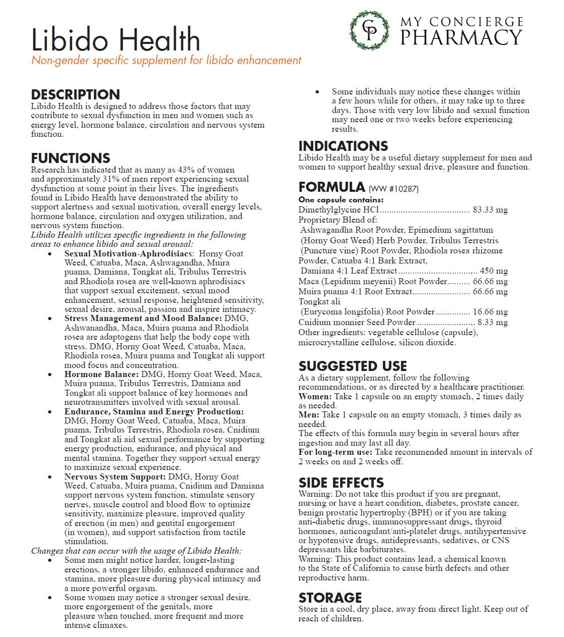 Libido Support Capsules – Vitality & Wellness Blend
