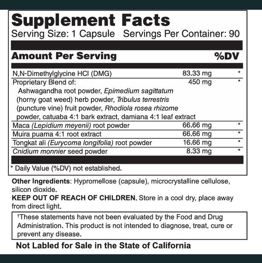 Libido Support Capsules – Vitality & Wellness Blend